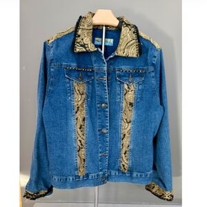 Embellished Jean Jacket- Size L